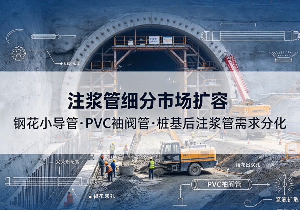 三元注浆管细分市场扩容，隧道钢花小导管、PVC 袖阀管、桩基后注浆管需求分化